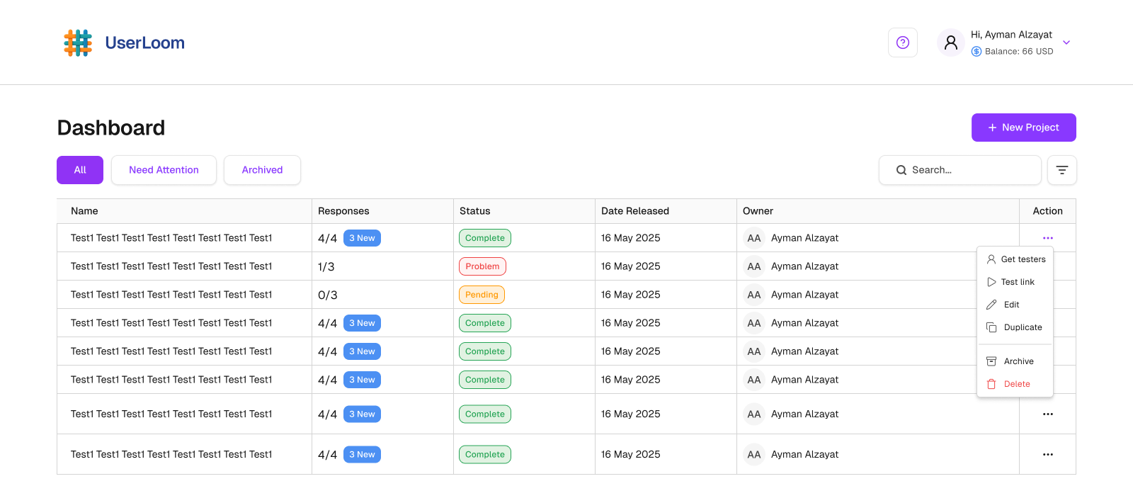 UserLoom — Research & Testing Platform preview